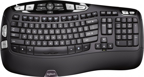 Logitech Keyboard K350, Wireless, Unifying, sort DE, Business