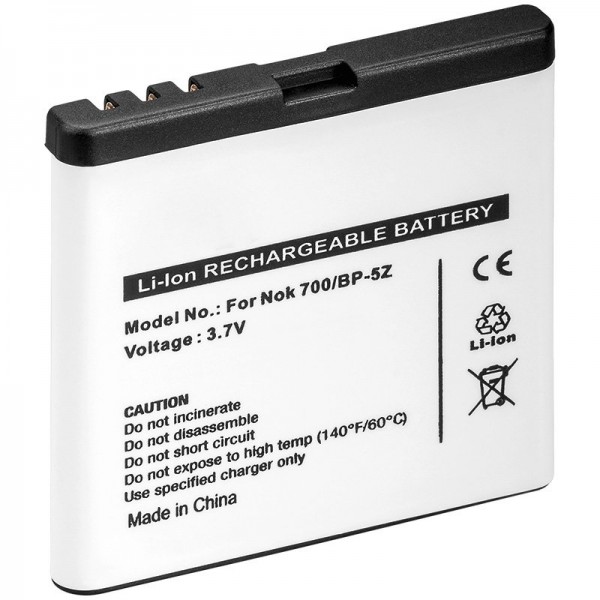 AccuCell batteri passer til NOKIA 700, BP-5Z batteri Li-ion