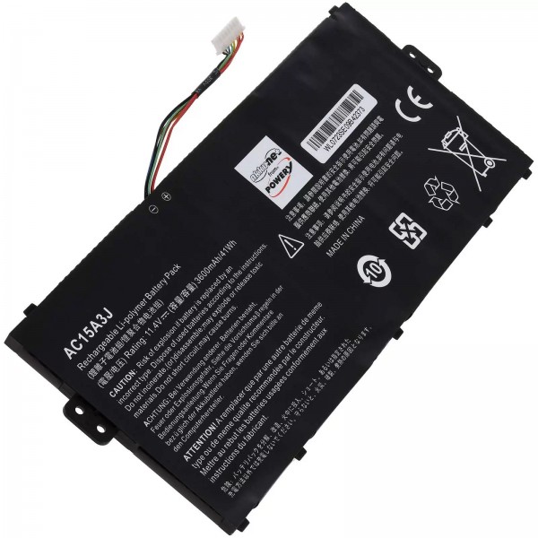 Batteri egnet til bærbar Acer Chromebook R11 C738T-C44Z / R11-CB5-132T-C4LB / type AC15A3J - 11.4V - 3600 mAh