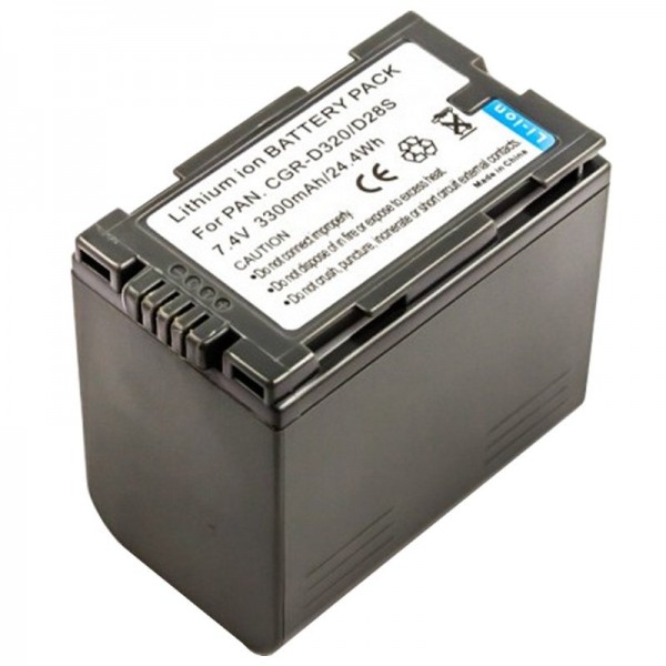 AccuCell batteri passer til Panasonic CGR-D320, VW-VBD35, -VBD40