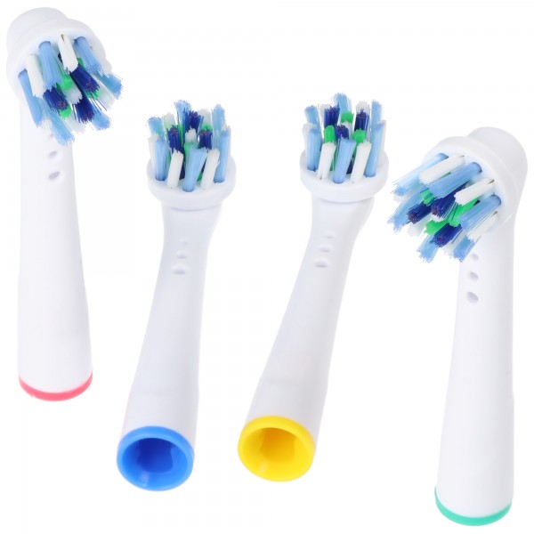 Pakke med 4 stk. 360 Rengøringsbørste udskiftningstandbørstehoveder til elektriske tandbørster fra Oral-B, velegnet for eksempel til Oral-B D10, D12, D16, D12 og mange andre Oral-B modeller