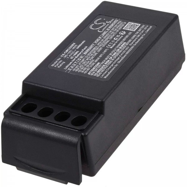 Strømbatteri egnet til kran radiofjernbetjening Cavotec MC-3000, MC-3, type M5-1051-3600, kun 2 kontakter - 7,4V - 3400 mAh