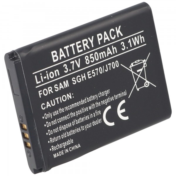 Batteri passer til Samsung SGH-E570 batteri, SGH-J700 batteri AB503442BECSTD