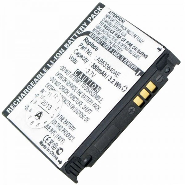 AccuCell batteri passer til Samsung SGH-G600, AB533640AECSTD