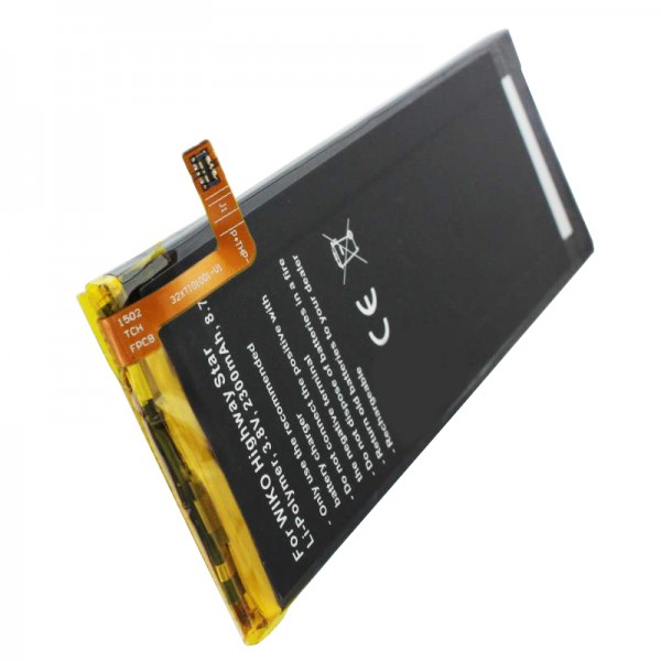 Batteri passer til Wiko Highway Star-batteriet, Highway Star 4G Dual SIM-batteri TLP15016