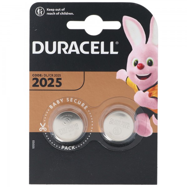 Duracell DL2025, CR2025 2-blister 3 volt litiumbatteri