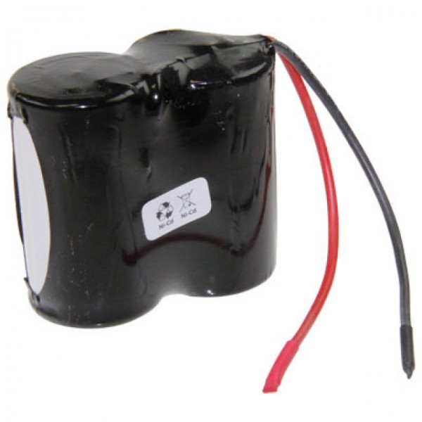 Nødbelysningsbatteri F1x2 BlackFox BF-4000DH med kabel 10cm med åben ledning 2.4V, 4000mAh