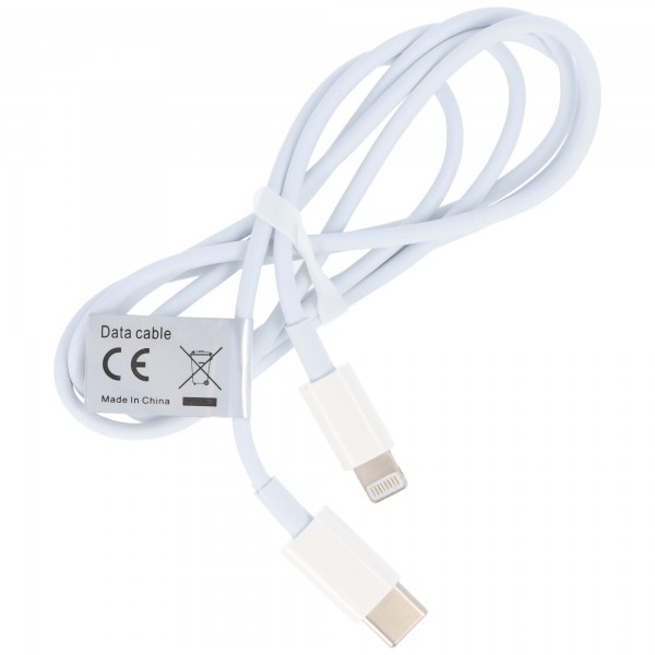 USB-C datakabel egnet til USB TYPE C USB-C til iPhone hvid til iPhone 11, 12, X, XS, XR