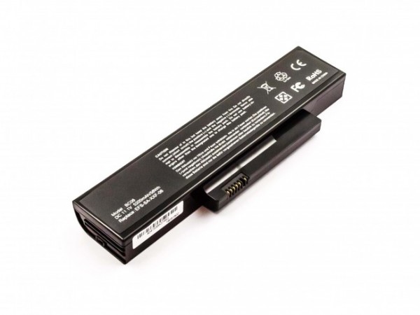 Batteri passer til Fujitsu Esprimo Mobile V5535, Li-ion, 11,1V, 5200mAh, 57,7Wh, sort