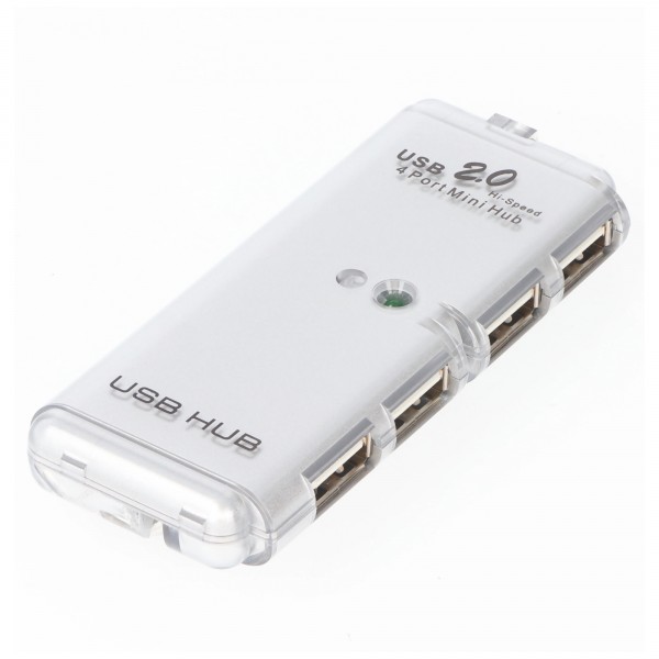 Goobay 4-vejs USB 2.0 Hi-Speed HUB/distributør - til tilslutning af op til 4 USB-enheder til en USB-port