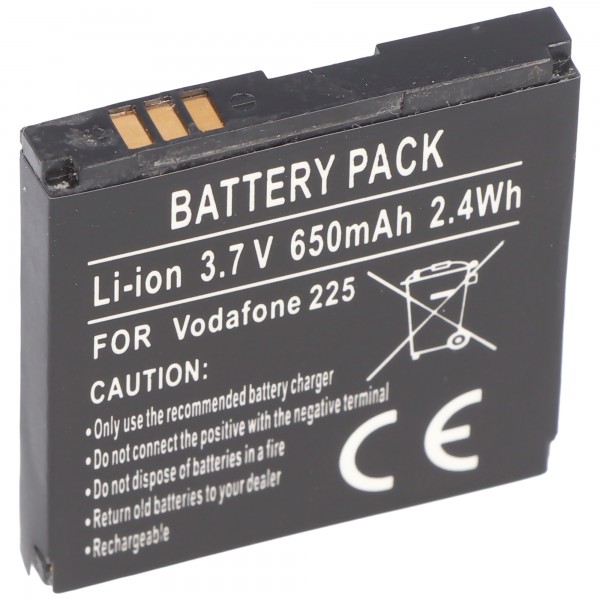 Batteri passer til mobiltelefonen Vodafone 125, 225, 246, Li3706T42P3h38385