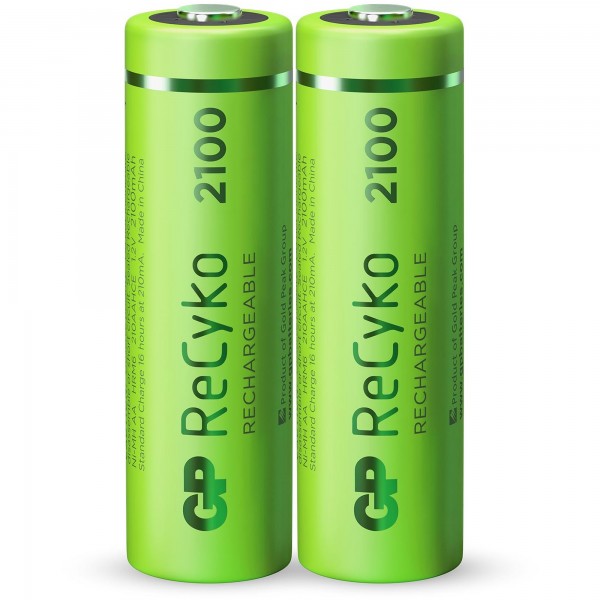 AA batteri GP NiMH 2100 mAh ReCyko 1.2V 2 stk