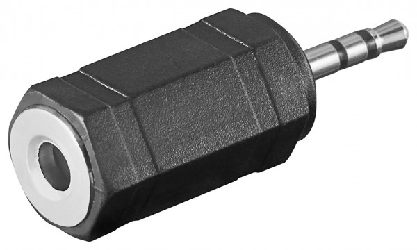 Goobay hovedtelefonadapter, AUX-stik 2,5 mm til 3,5 mm - 1x 2,5 mm jackstik (3-benet, stereo) > 1x 3,5 mm jackstik (3-benet, stereo)
