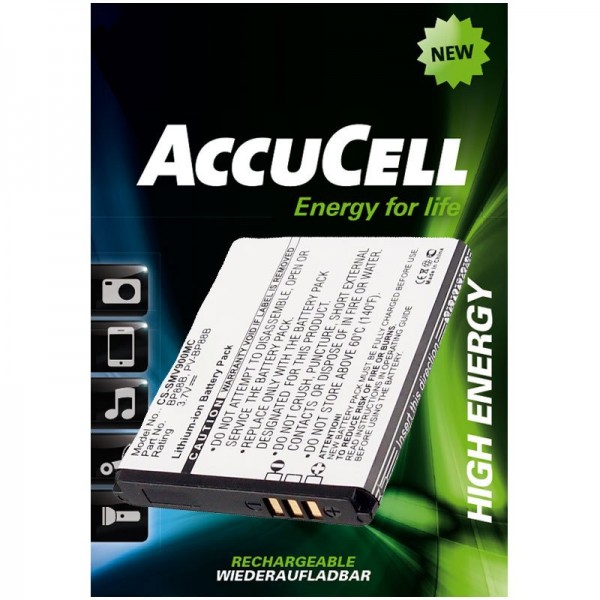 AccuCell batteri passer til Samsung MV900F batteri, Samsung BP-88B