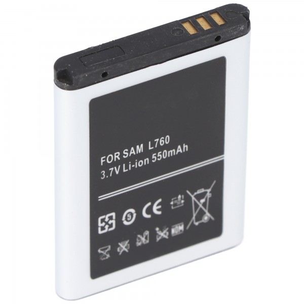 AccuCell batteri passer til Samsung SGH-L760 Li-Ion batteri AB553443DACSTD