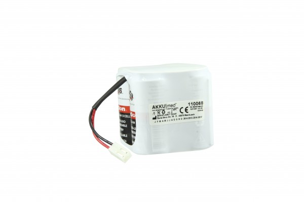 Blygelbatteri egnet til Physio Control Defibrillator Lifestat 200/1600 CE-kompatibel