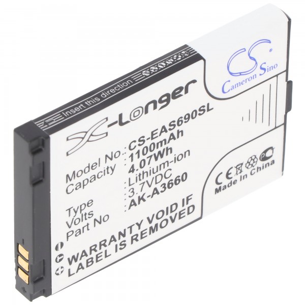 AccuCell batteri passer til Emporia TELME A3620 AK-A3630 batteri
