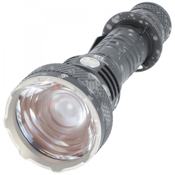 AceBeam LED lommelygte L18 i sølv sort camouflage design