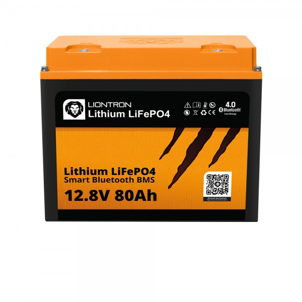 LIONTRON LiFePO4 batteri Smart BMS 12.8V, 80Ah - fuld udskiftning af 12 volt blybatterier