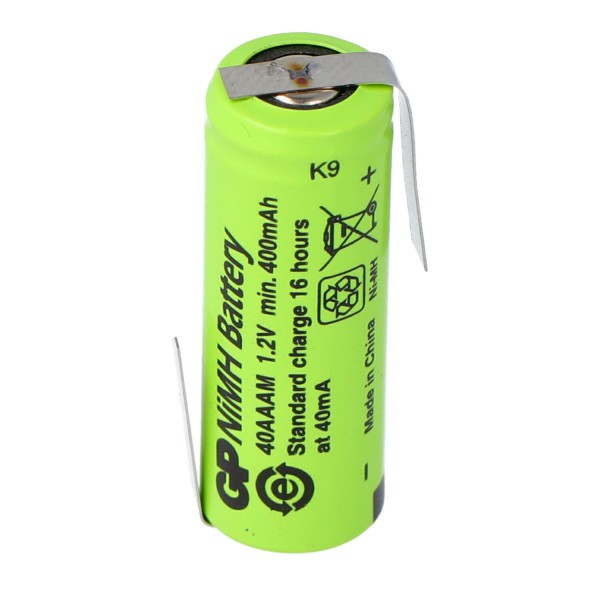 Genopladeligt batteri 2 / 3AAA NiMH genopladeligt batteri med loddetråd Z-form