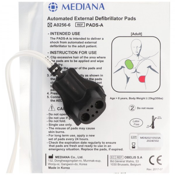 Originale Defi-elektrode puder Mediana A10