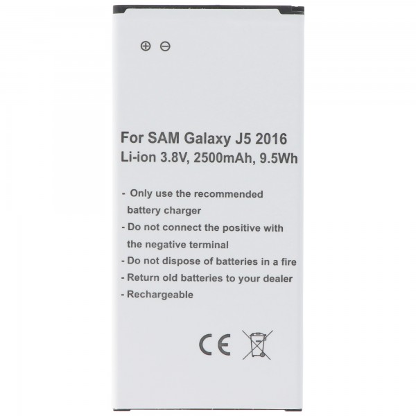 Batteri passer til Samsung Galaxy J5 2016 Batteri EB-BJ510CBC, EB-BJ510CBE, GH43-04601A