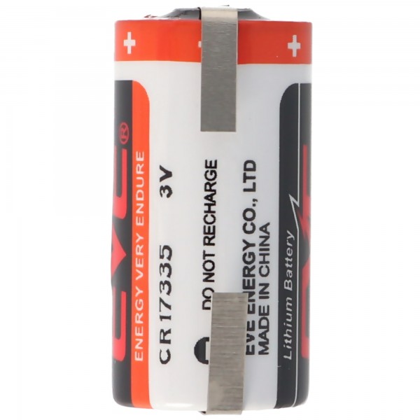 EVE CR17335 3V Lithium batteri med loddemåler eller loddepude kan vælges
