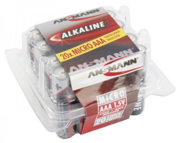 Ansmann RED Alkaline Micro / LR03 pakke med 20