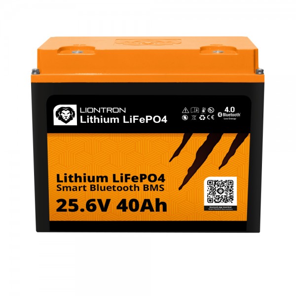 LIONTRON LiFePO4 batteri Smart BMS 25.6V, 40Ah - fuld udskiftning af 24 volt blybatterier