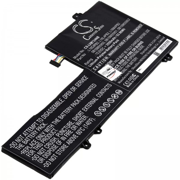 Batteri passer til bærbar Lenovo IdeaPad 720s-14IKB, Xiaoxin Air Pro, V720-14, type L16L4PB2 - 15.2V - 3550 mAh
