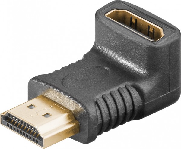 Goobay HDMI™-vinkeladapter, guldbelagt - HDMI™-stik (type A) > HDMI™-stik (type A) 270°