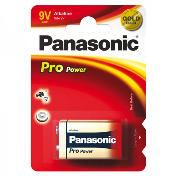 Panasonic PowerMax3, 9Volt, 6LR61, 522, GP1604A, 6LF22 1 pakke