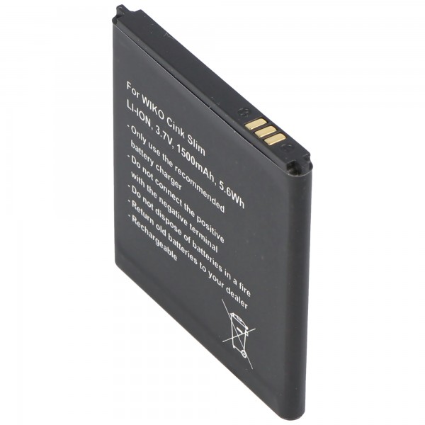 AccuCell batteri passer til mobiltelefonbatteriet Wiko Cink Slim
