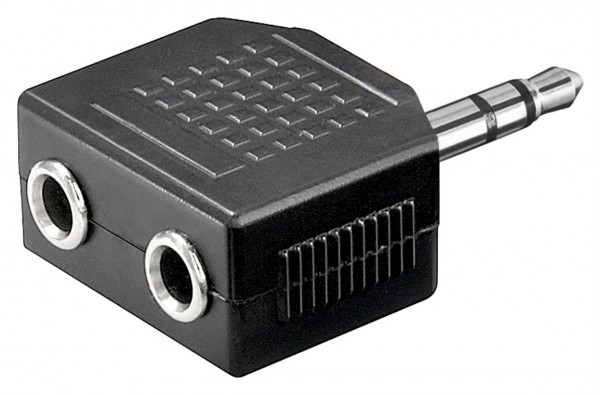 Goobay AUX hovedtelefonadapter, 3,5 mm jackstik 1 til 2 - 1x 3,5 mm jackstik (3-benet, stereo) > 2x 3,5 mm jack-kobling (3-benet, stereo)