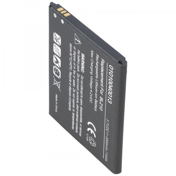 Batteri passer til Lenovo BL210, Li-ion, 3.7V, 2000mAh, 7.6Wh