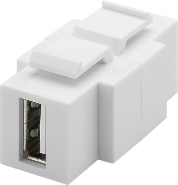 Goobay Keystone Module USB, kan installeres på begge sider - 16,9 mm bred, USB 2.0-stik (type A)