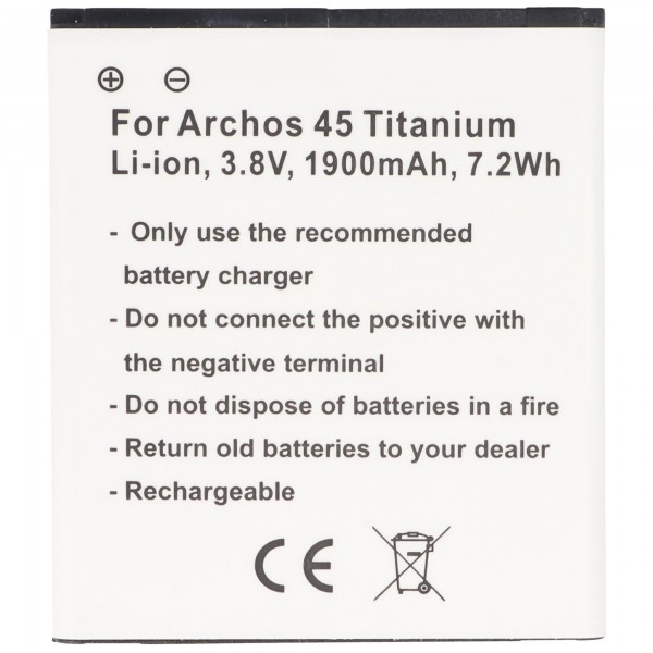 Batteri passer til Archos 45 Titanium batteri AC45TI