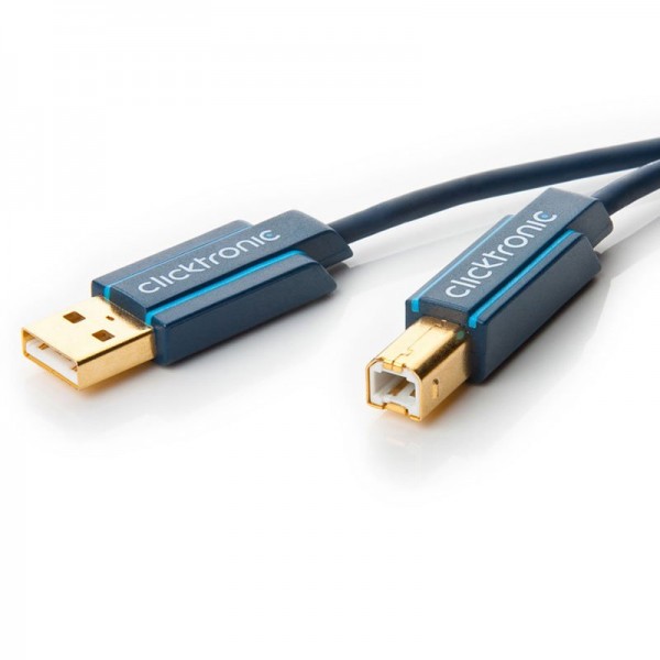 USB 2.0 kabel 1,8 meter datakabel med stikkombination A / B