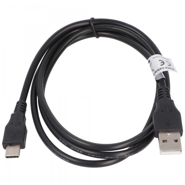 AccuCell datakabel - 1A USB Type C (USB -C) han til USB A (USB -A 2.0) han - 1.0m