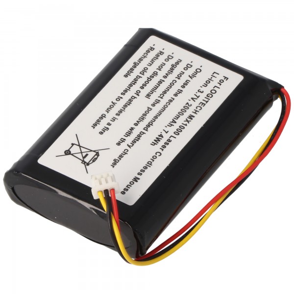 Batteri passer til Logitech MX1000 Laser Cordless Mouse, L-LB2