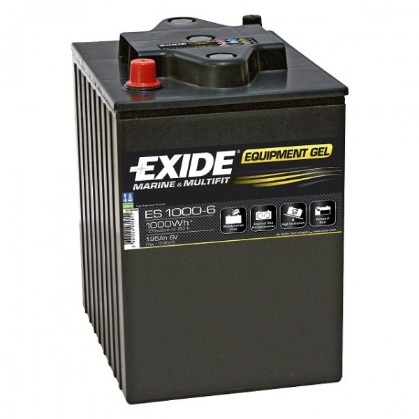 Exide Equipment Gel ES 1000-6 (G180 / 6) Blybatteri med A-Pol 6V, 195000mAh