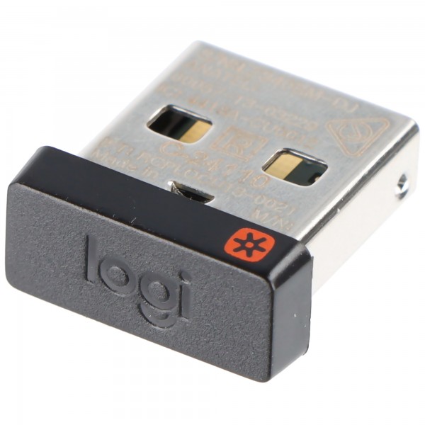 Logitech USB-modtager, trådløs, samlende til tastaturer, mus, detailhandel