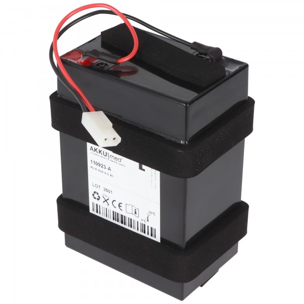 Blysyrebatteri egnet til Welch Allyn Vital Signs Monitor (VSM) 300-serien / Spot 420 / 42NOB / 53NTB / 53NTL / 63NTB (501-0015-01) Type 4200-84 - 6.0 Volt 4.5 Ah CE Overensstemmende