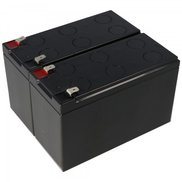 Batteri passer til APC batteripakke APC-RBC22 til selvmontering 2x CSB-GP1272F2 12 volt AGM blybatteri 7.2Ah, 151x65x100mm 6.3mm