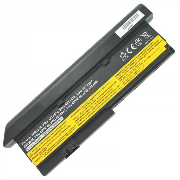 Batteri passer til Lenovo ThinkPad X200, 42T5434, 42R4536 10,8 Volt 7800mAh