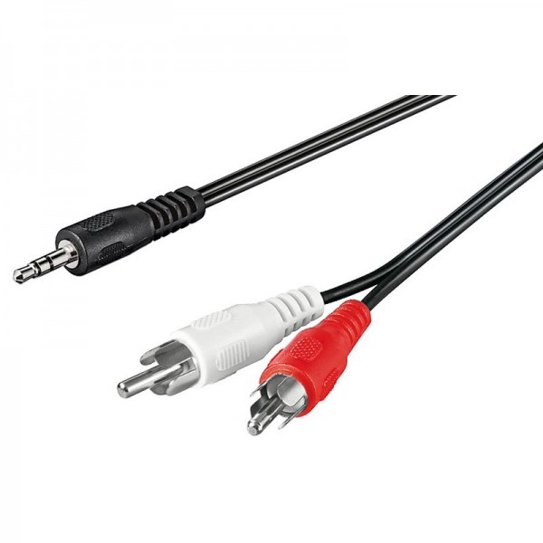 Audio-Video-kabel 1,5 m 3,5 mm stereo stik> 2 x RCA stik