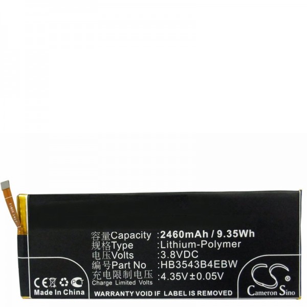 Huawei Ascend P7 batteri HB3543B4EBW som et replik batteri fra AccuCell