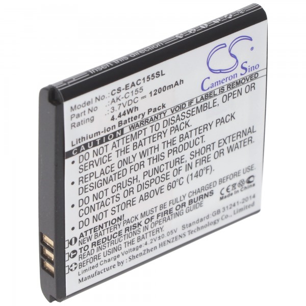 Emporia C155, Telme C155 Batteri AK-C155 som replik batteri fra AccuCell