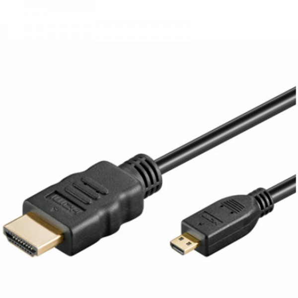 Mikro HDMI til HDMI Adapter High Speed HDMI ™ med Ethernet 1,0 Meter HDMI