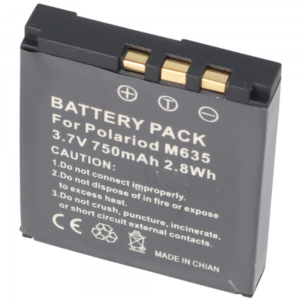 Batteri passer til Polaroid M635, Li-ion, 3.7V, 750mAh, 2.8Wh